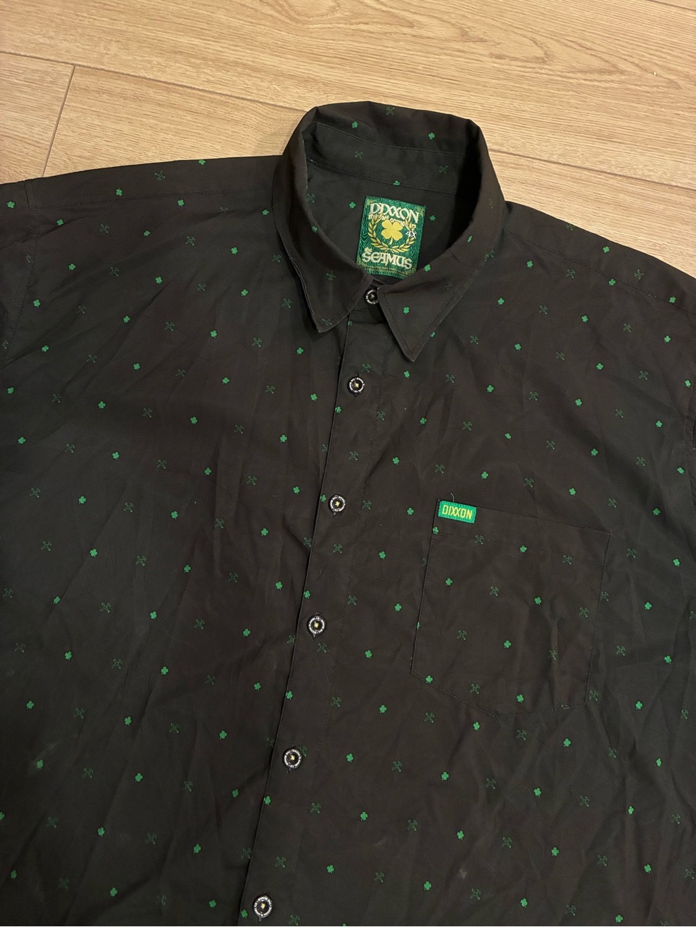 Dixxon Men’s Seamus Short Sleeve Button Up Shirt Irish Size 4X
